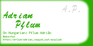adrian pflum business card